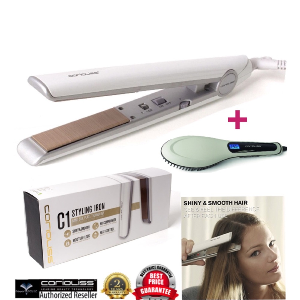 Corioliss C1 NST Hair Straightener + Hot Brush